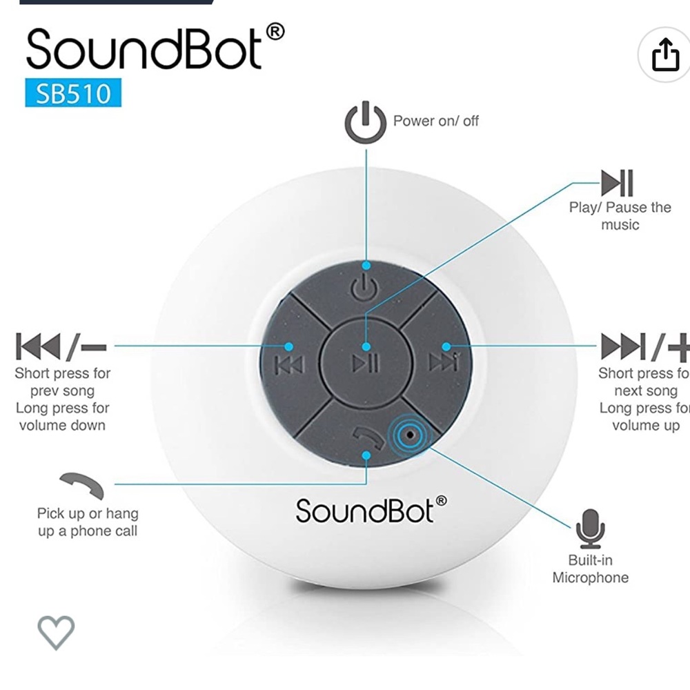 SoundBot shower speaker SB510